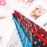 Vinuwu 12 Pack Bandana 22x22 Inch Vintage Paisley Head Scarf Nylon view 7