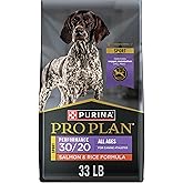 Purina Pro Plan Dry Dog Food, Sport, Performance 30/20 Salmon and Rice Formula, 33-Pound Bag, Pack of 1