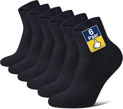 Chaussettes Quarter Sport Homme & Femme, Coton et Rembourrage