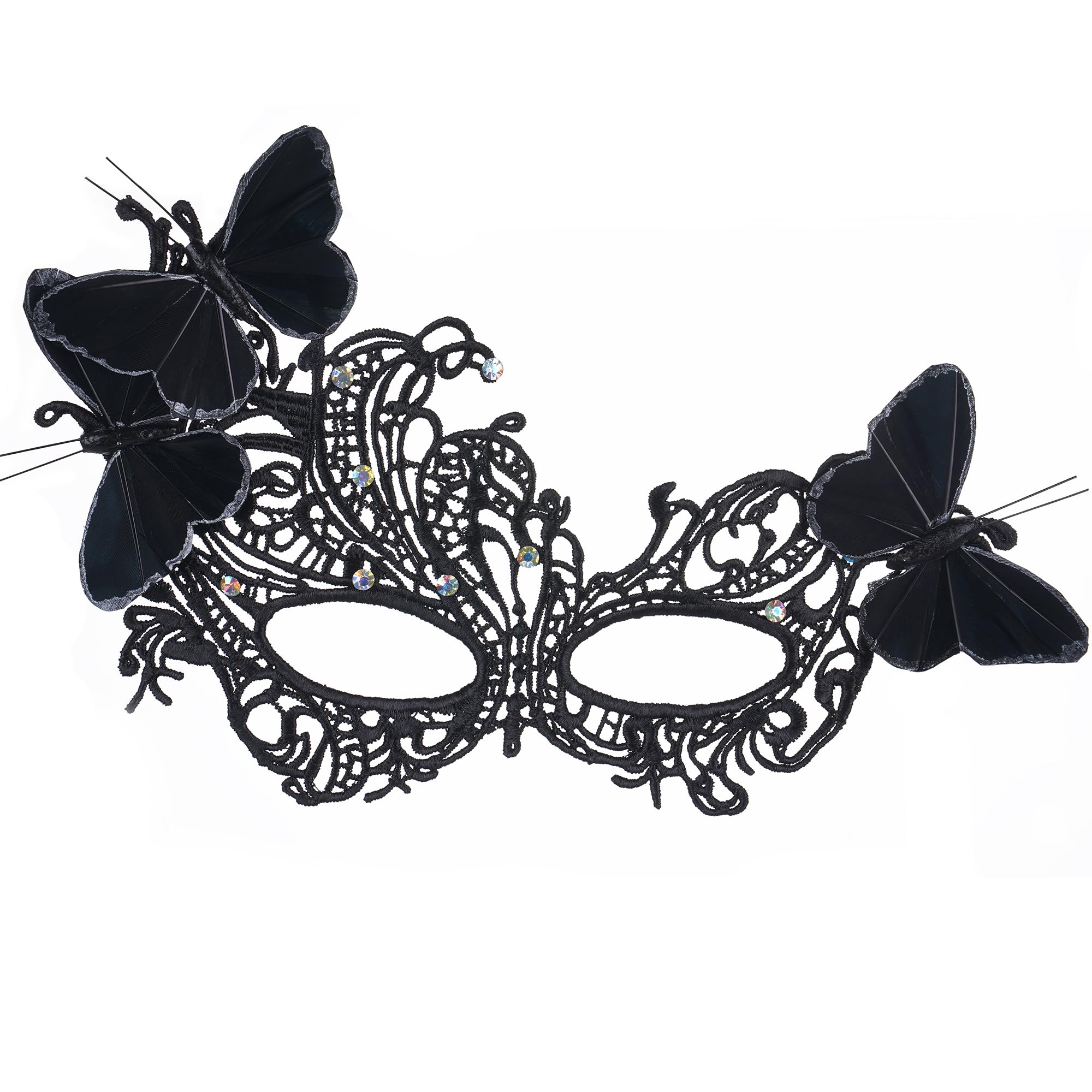 ETOFETE Halloween Butterfly Masquerade Masks for Adult Women Lace Half Face Mask Fancy Dress Cosplay Proms Carnival Accessory Costume โ image 1
