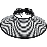 Sun Hats for Women Fashionable Womens Wide Brim Hat Roll-up Straw Sun Visor Hat