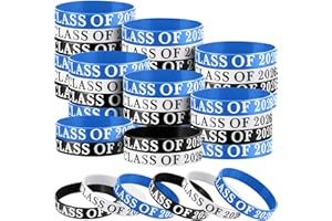 Poen 100 Pcs class of 2026 bracelets Graduation wristbands Class of 2026 Congrats Grad Celebrating Silicone Bracelets for Gra