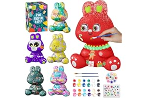 Innorock Paint Your Own Rabbit Lamp Art Kit, Night Light, Crafts for Teens Girls Boys, Arts & Crafts Kit, Painting Kit, Room Decoration, Christmas Crafts Birthday Gift for Kids Ages 3 4 5 6 7 8 9 10+