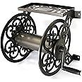 Liberty Garden Products 708 Steel Decorative Wall Mount Garden Hose Reel, Holds 125-Feet of 5/8-Inch Hose - Bronze