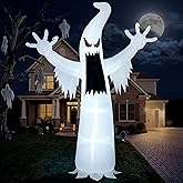 Joiedomi 12 FT Tall Halloween Inflatables Ghost Outdoor Decorations, Inflatable Yard Decorations, Blow Up Ghost Halloween Decor with Build-in LEDs for Scary Decor