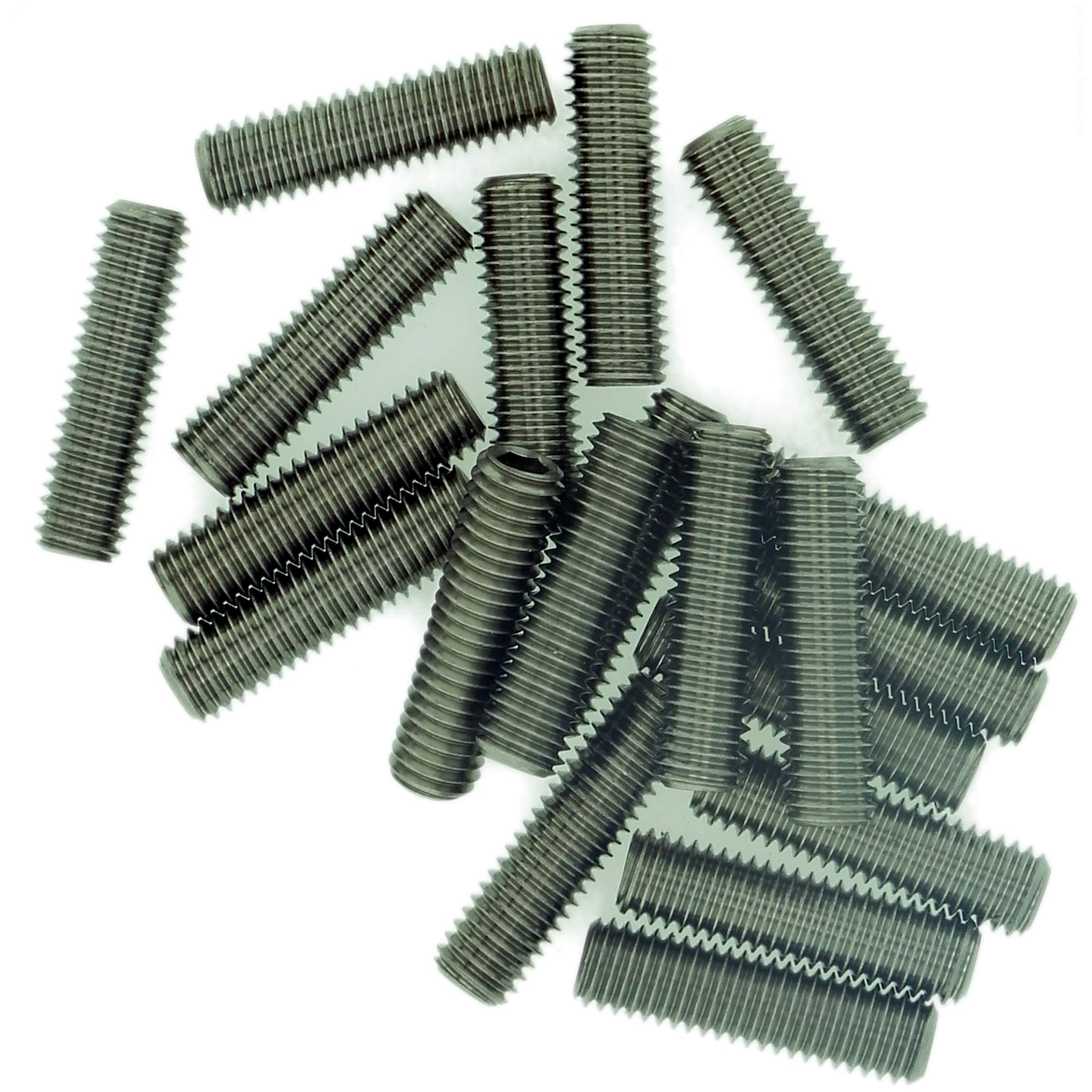 M2.5 (2.5mm x 4mm) Hex Socket Grub Screw (Flat Point) - Stainless Steel (A2) (Pack of 20)