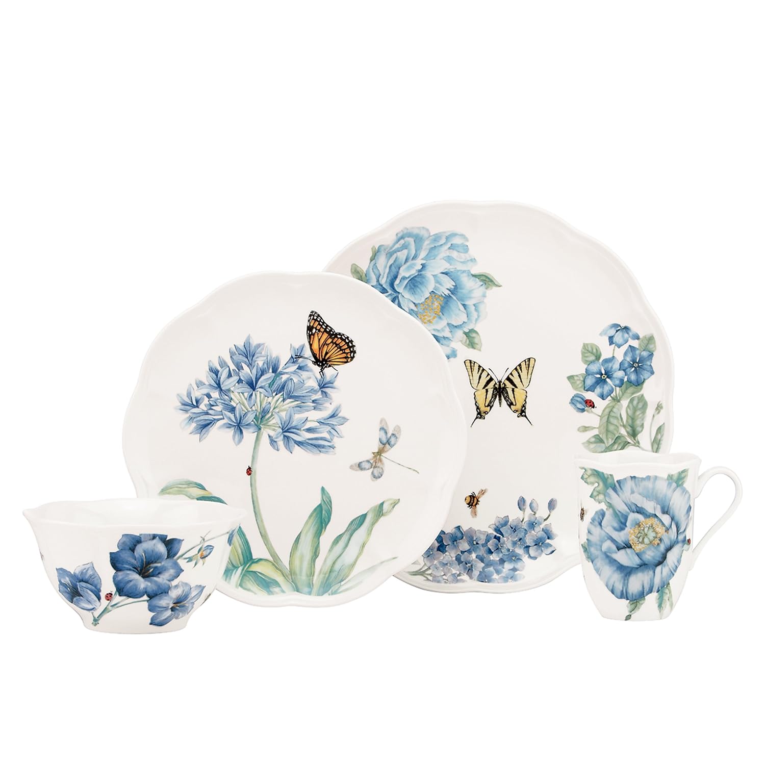 Lenox Butterfly Meadow Blue 4-Piece Place Setting, White - 833421