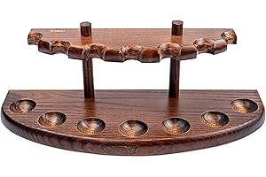 Dr Watson - Wooden Tobacco Pipe Stand, For 7 Tobacco Pipes, Handmade from Solid Wood