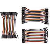 Multicolored Breadboard Jumper Wire Dupont Kit for Arduino, Raspberry Pi (120 Wires - 10CM - 4INCH)
