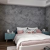 16"×354" Grey Blue Concrete Contact Paper 3D Extra Thick Faux Cement Concrete Wallpaper Peel and Stick Vinyl Textured Removable Adhesive Sticky Wall Tile Sticker for Kitchen Countertop Gym Bathroom