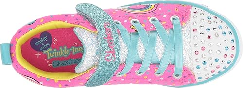 Skechers Kids Girls Sparkle LITE-Unicorn Craze Sneaker, neon Pink