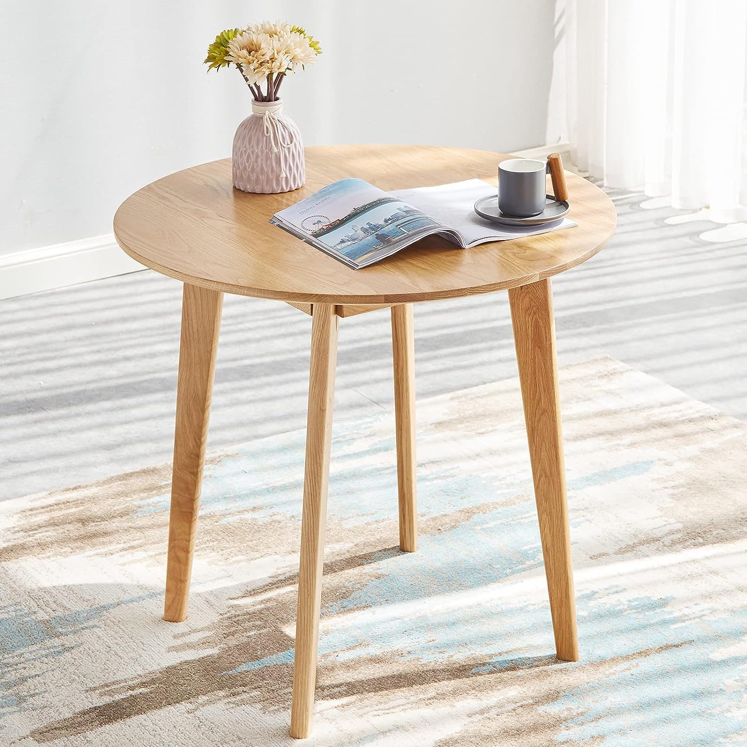 Mua MU RONG American FAS Grade Oak Dining Table, Round Table, Round ...