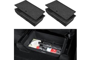 KUNIST Under Seat Storage Organizer Box for Tesla Model Y 2021-2025, Car Organizers and Storage Front Seat Hidden Drawer Storage Box, Hidden Tray Felt Fabric Storage Bin (2PCS with Cover)