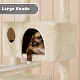 Yaheetech 138.5cm Cat Tree with Condos Sisal Posts Beige view 5