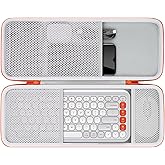 co2CREA Hard Case Compatible with Logitech POP ICON Combo, Bluetooth Keyboard and Mouse Combo (White Orange Case)