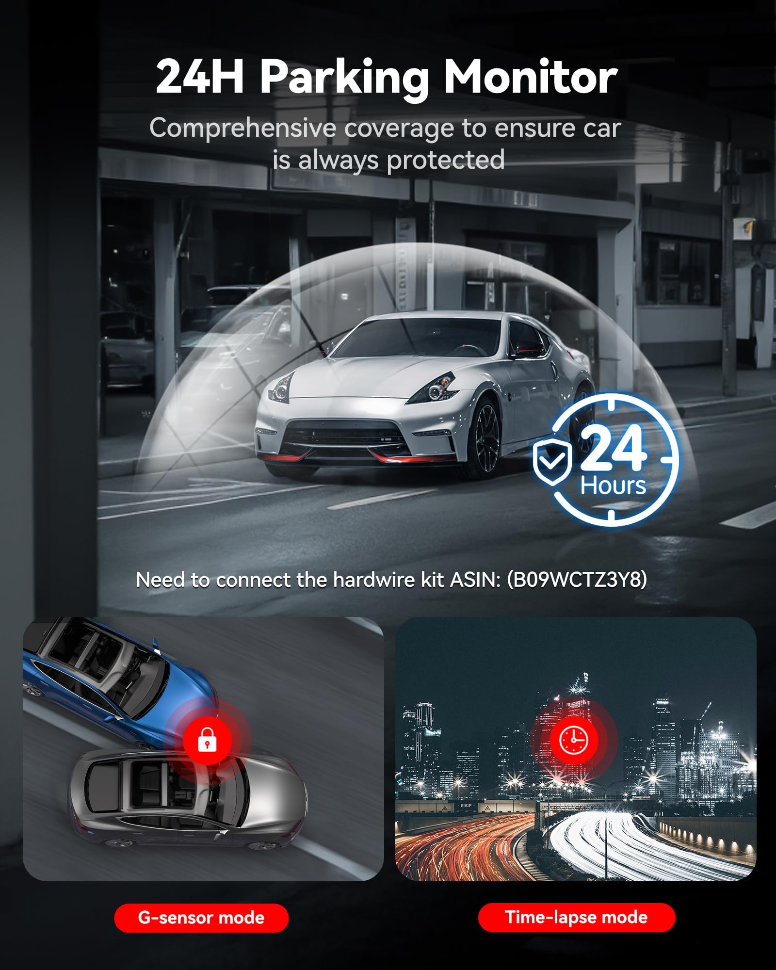 REDTIGER 4K Dash Cam Front and Rear, STARVIS 2 Sensor, Touch Screen 3.18