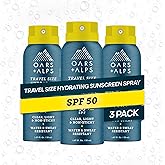 Oars + Alps Face & Body Broad Spectrum Sunscreen Spray | Fast-Absorbing, Lightweight, Non-Greasy, Hawaii Reef Act 104 Compliant, Water-Resistant, Octinoxate + Oxybenzone Free, SPF 50, 1.87 Oz, 3pk