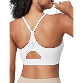 IUGA Sports Bras for Women Strappy Sports Bra Racerback Padded Workout Yoga Gym Y Back Tops with Removable Pads