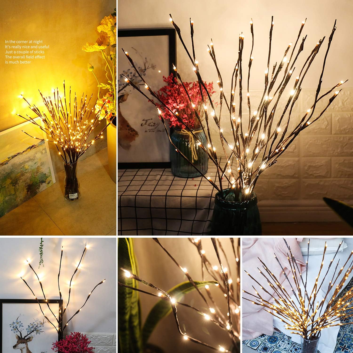 Warm White 3 Pack Branch Lights 3 Pack Branch Lights Puao Led