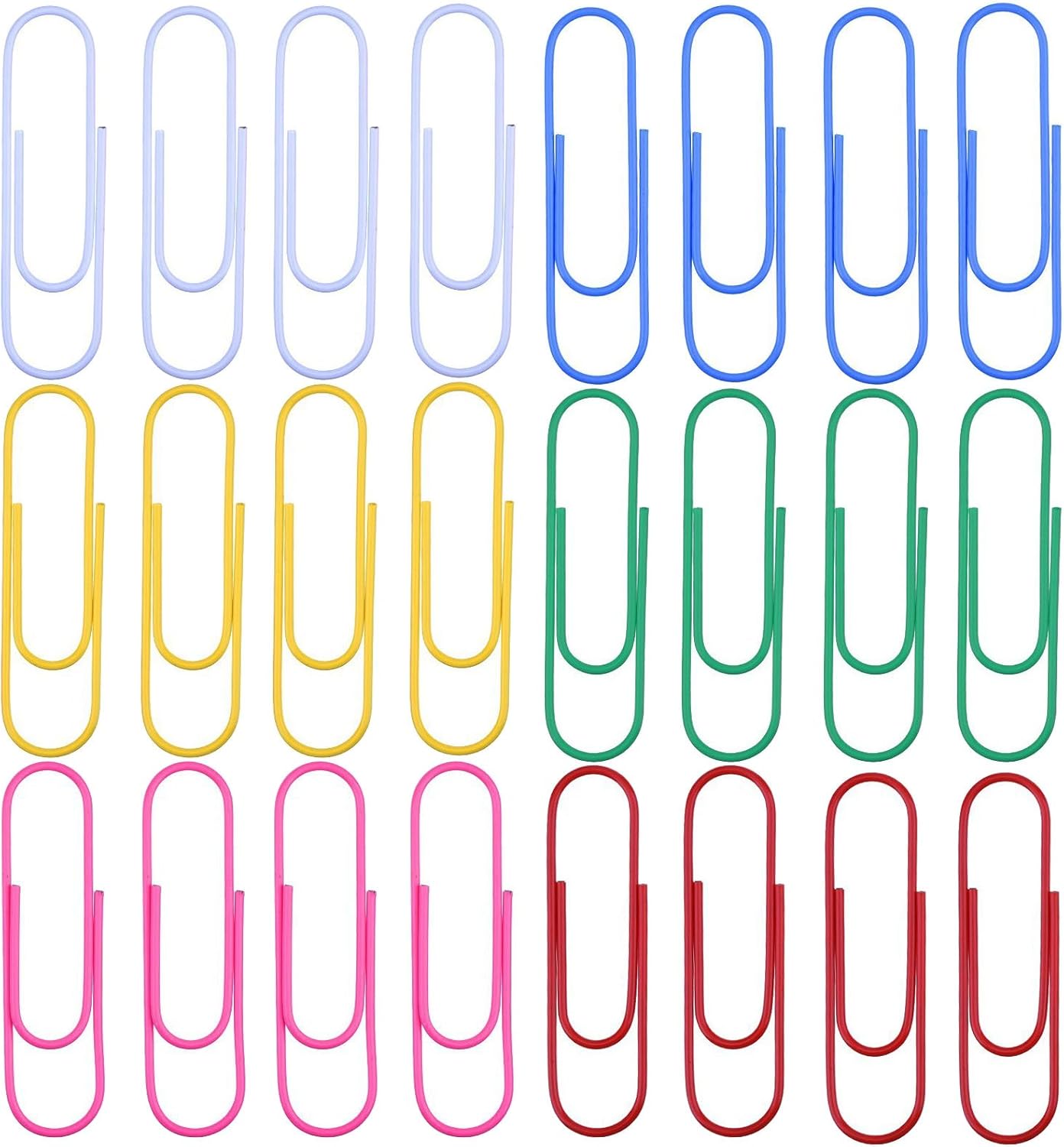 Maosifang 4 Inch Large Colored Paper Clips Jumbo Metal Paper Clips,6