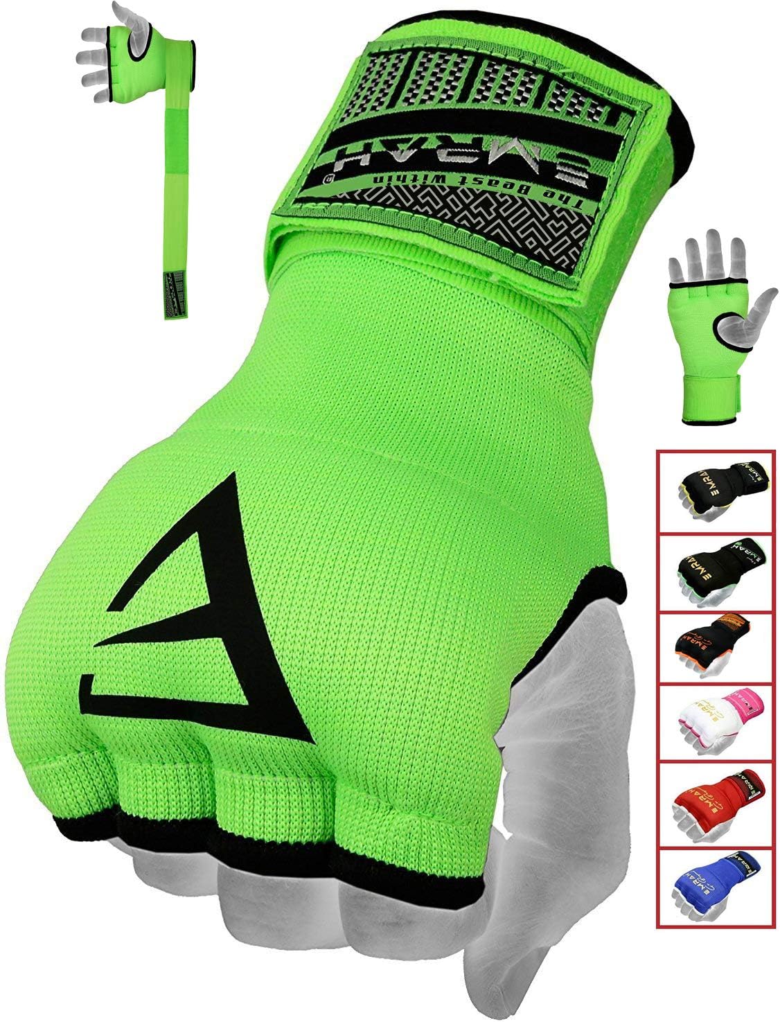 EMRAH E2 Boxing Hand Wraps | Pro Grip Inner Gloves | Knuckle Hand Wrist Support Protector | Martial Arts Training, Fist Gel Wraps, MMA, Muay Thai, Kickboxing Mitts Bandages