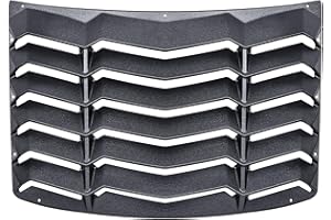 CUMART Rear Window Louvers Windshield Sun Shade Cover Lambo Style Matte Black Compatible with Chevrolet Chevy Camaro 2016 2017 2018 2019