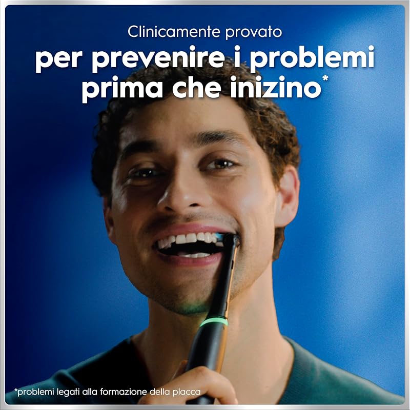 iO 6 Spazzolino Elettrico, 2 Testine, Custodia, Copri Testina, Nero
