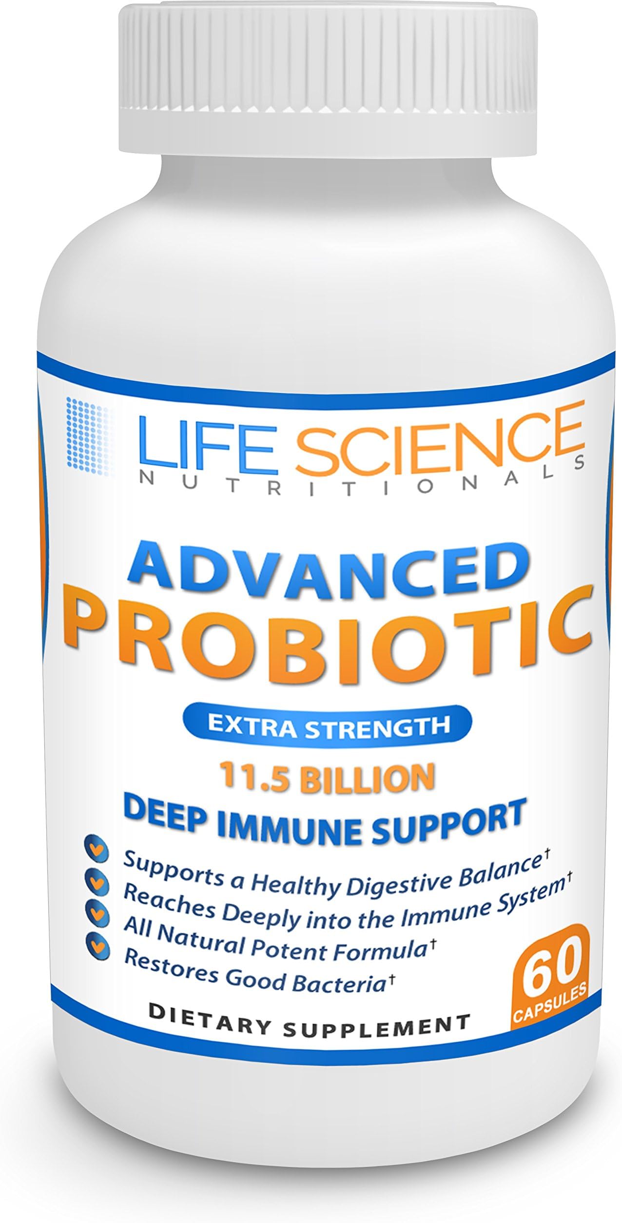 11.5 Billion CFU Probiotics Deep Immune Support 7 Strains 120 Time Release Capsules All Natural Probiotic Supplement *