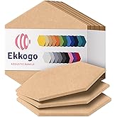 Ekkogo Acoustic Panels 12-Pack Soundproof Wall Panels 12"X10.4"X0.4" Sound Panels High Density Sound Dampening Panels - [Soft