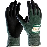 3 Pack MaxiFlex Cut 34-8743 Cut Resistant Nitrile Coated Work Gloves with Green Knit Shell and Premium Nitrile Coated…
