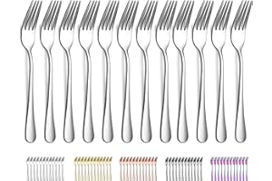 Evanda Dinner Fork 12 Pieces, Stainless Steel 20.5cm Forks, Cake Forks, Table Forks,Dessert Forks, Easy to Clean, Dishwasher 