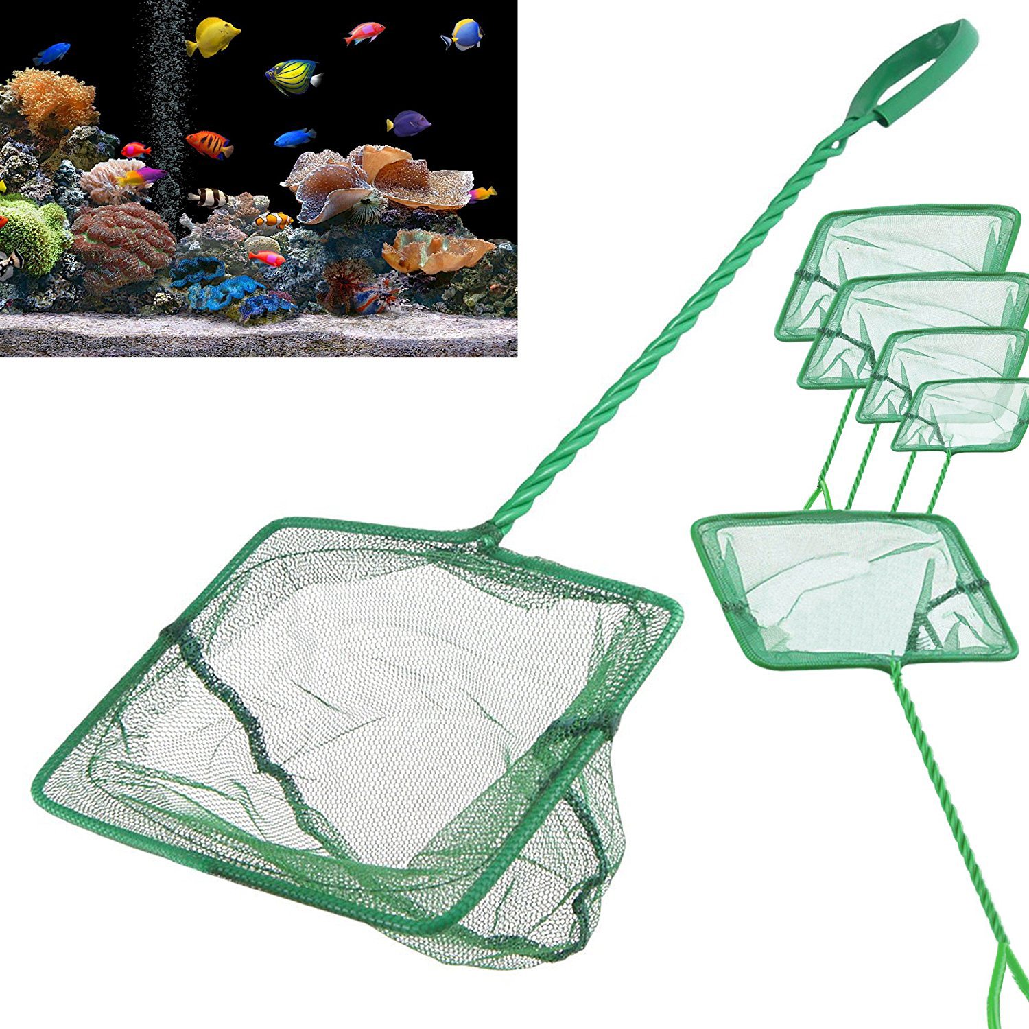 GENUINE AQUARIUM FISH TANK ALL SIZES FISH NET GREEN TROPICAL COLDWATER