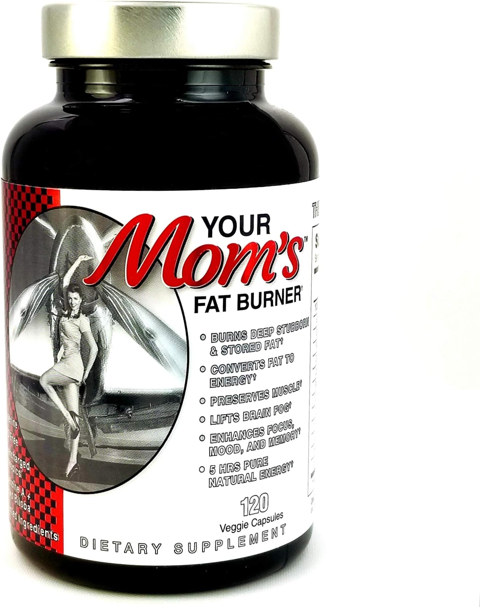 Your MOM'S Fat Burner - Ships Free Same Day! Muscle-Preserving Fat Burner Thermogenic Fat Burner – Keto Friendly, Appetite Suppressant - for Men and Women - 120 Natural Veggie Diet Pills