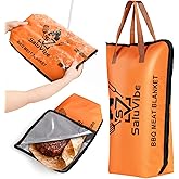 BBQ Blanket for Resting Meat- Unique Valentine's Day Gifts for Him, Husband, Boyfriend - Washable Oxford Cloth Smoker Blanket for Turkey, Pork & Beef, Gifts for Men & BBQ Lovers(21in,Orange)
