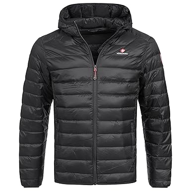 Höhenhorn Herren Ultra Light Daunen Jacke Steppjacke mit Kapuze Outdoor