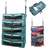 Pack Gear Hanging Suitcase Organizer - Our XL Hanging Luggage Organizer Perfectly Fits Any Suitcase - Our Packing Cubes for Travel Use Mesh Windows to Make Finding Any Outfit Easy (Green, XL)