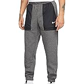 Nike Therma-FIT Men's Tapered Fitness Pants (as1, Alpha, m, Regular, Regular, Charcoal Heather/Black/White)