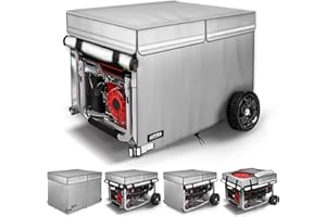 GUYISS Generator Cover While Running, 600D+210D Double Layer Waterproof Oxford Fabric. Snow/UV/Wind Proof Generator Cover, 32"Lx24" Wx24"H Fits Most 5000W-10000W Frame Generator. Gray.