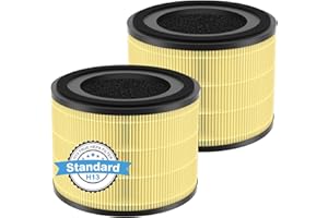 BORGODF 2 Pack AP-S0610L Replacement Filter Compatible with MOOK-A AP-S0610L Air Pur-ifier, Fit for MOOK-A Air Filter Replacement, 3-Stage Filtration System for MOOK-A H13 HEPA Filter Replacement, Yellow