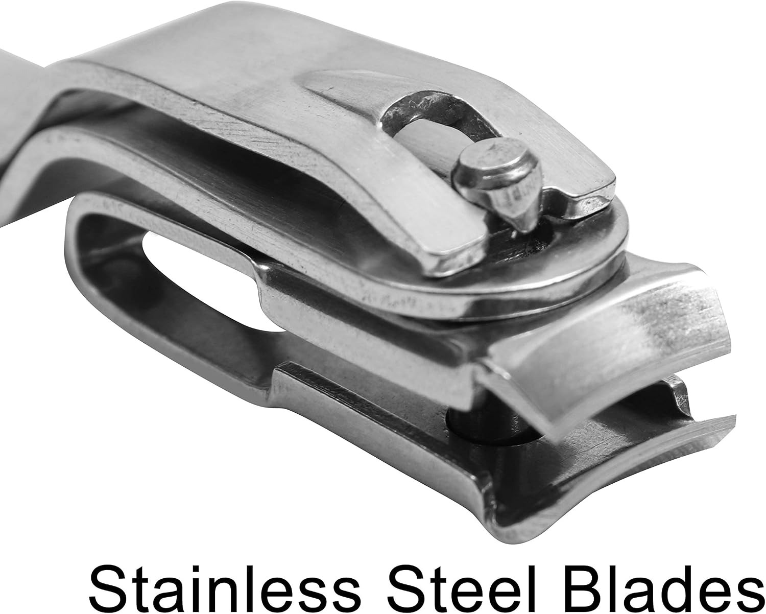 Bizarre.ly Stainless Steel Long Handled Toenail Clipper with Case, 9.9cm, 360 Degree Rotating Swivel Head - Image 4