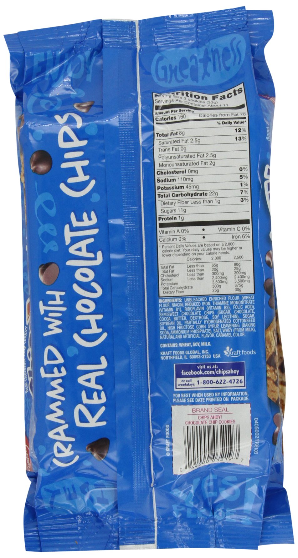 Chips Ahoy! Cookies, Original, 13.72Ounce (Pack of 4) Buy Online in UAE. Grocery Products