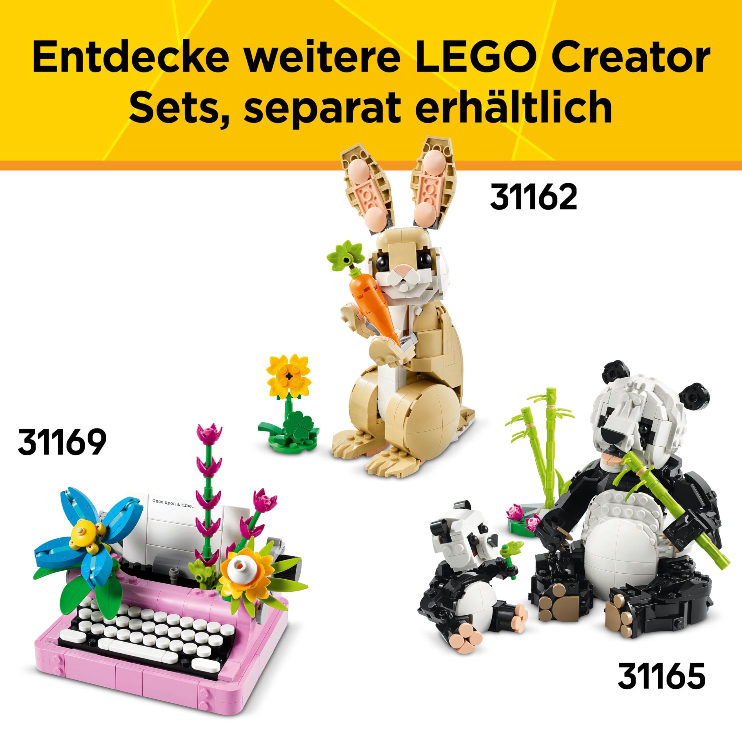 LEGO Creator 3in1 Graue Katze - Tierfigur umbaubar in Taube oder EIN Hund - Kreatives Geburtstagsgeschenk für Mädchen & Jungen ab 8 Jahren - 31163 7