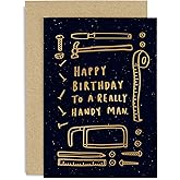 Old English Co. Birthday Card - A6 Handyman | Perfect for Friends or Family Members | Happy & Funny Adult Occasion Cards | Suitable for Men & Women | Blank Inside & Envelope Included
