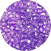 Iooleem Pony Beads(1000pcs Dark Purple Glitter Pony Beads), Beads for Jewelry Making, Crafts, Beading Supplies, Arts & Crafts Materials for Jewelry Making.