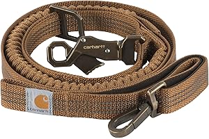 Carhartt Shock Absorbing Heavy Duty Dog Leash Carhartt Brown/Brushed Brass