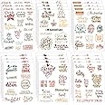 Laumoi 546 Pcs 24 Sheet Scrapbook Stickers Vintage Words Stickers for Journaling Inspirational Nice Words Sentences Waterproof Aesthetic for Family Water Bottles Laptop(Lovely Style)