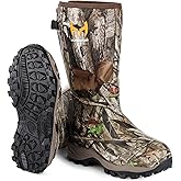 Hunthor Rubber Hunting Boots for Men with 800g Insulation, Waterproof Insulated 6mm Neoprene Shoes for Outdoor Hunting (Next Camo, Size 6-14)
