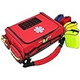 Lightning X Products Modular X-Tuff Oxygen Trauma Bag with Zip-Out Cylinder Pocket & Removable Pouches - Red