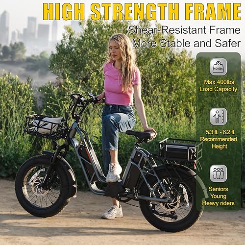 Fucare Gemini 1200w/2400w Peak Dual Motor AWD Electric Bike for