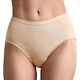 REELINDRY Leak Proof Incontinence Underwear for Women Washable Absorbent Mid Waist Panties Postpartum Bladder Control 1 Pack (Beige, XL)